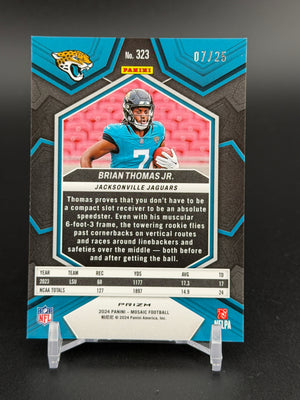 2024 Panini Mosaic #323 Brian Thomas Jr. Mosaic White #/25