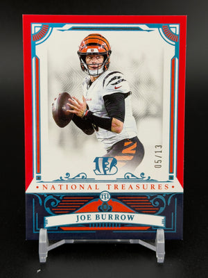 2025 Panini National Treasures #19 Joe Burrow Stars & Stripes #/13