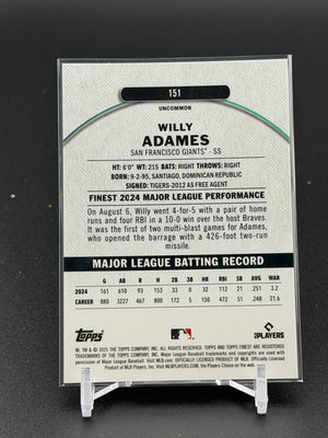 2025 Finest #151 Willy Adames Uncommon Red Refractor /5