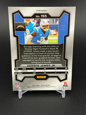 2023 Panini Prizm #155 Derwin James Jr. Green Sparkle #/8
