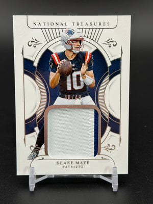 2024 Panini National Treasures #TP-DME Drake Maye Treasured Patches #/49