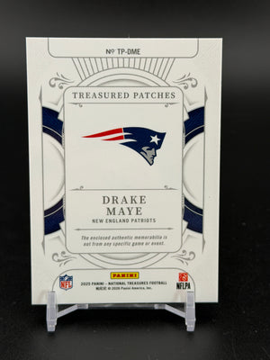 2024 Panini National Treasures #TP-DME Drake Maye Treasured Patches #/49