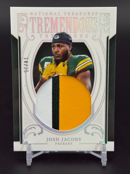 2024 National Treasures Collegiate #TT-JJS Josh Jacobs Tremendous Treasures /25