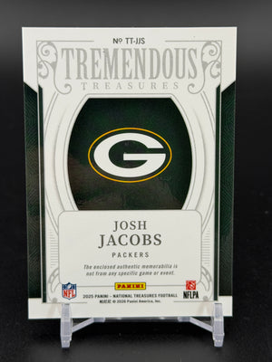 2024 National Treasures Collegiate #TT-JJS Josh Jacobs Tremendous Treasures /25