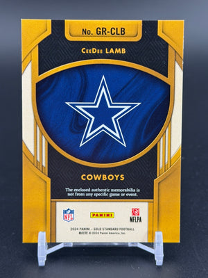 2024 Panini Gold Standard #GR-CLB CeeDee Lamb Gold Rush Rose Gold #/24