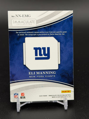 2025 Immaculate NN-EMG Eli Manning Nameplate Nobility "A" Auto /7