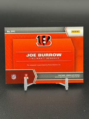 2020 Donruss Elite #PP1 Joe Burrow Pen Pals Purple Ink
