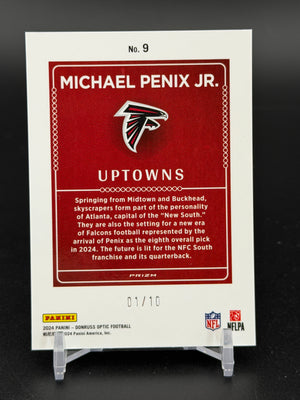 2024 Donruss Optic #9 Michael Penix Jr. Uptowns Gold #/10