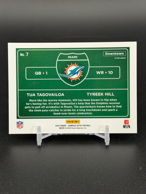 2024 Donruss Optic #7 Tua Tagovailoa / Tyreek Hill Downtown Duos
