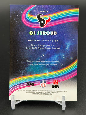 2025 Finest #FA-CJS CJ Stroud Finest Autographs Black Refractor #/10