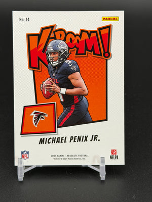 2024 Panini Absolute #14 Michael Penix Jr. Kaboom Horizontal