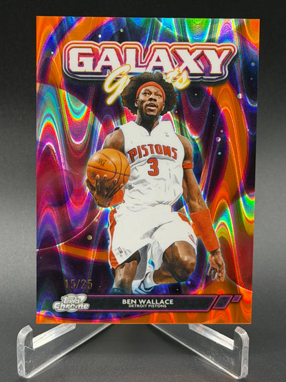 2025-26 Topps Chrome Cosmic #GG-33 Ben Wallace Galaxy Greats Orange Galactic /25