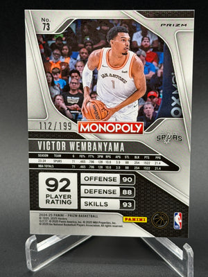 2024-25 Panini Prizm Monopoly #73 Victor Wembanyama Pink Prizms #/199
