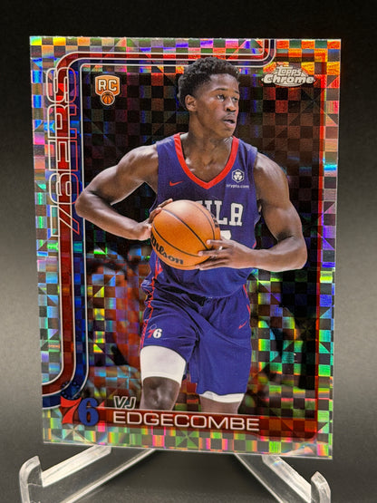 2025-26 Topps Chrome #253 VJ Edgecombe X-Fractor Rookie RC