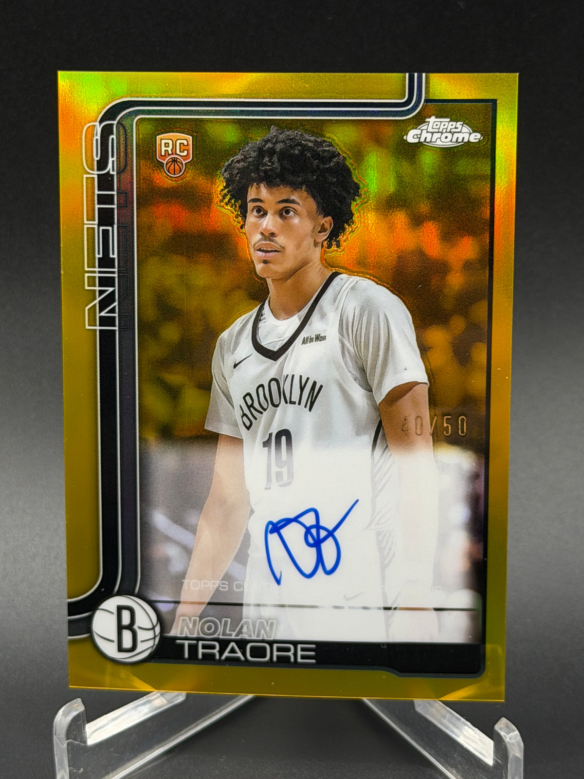 2025-26 Topps Chrome #TCAR-NT Nolan Traore Rookie Auto Gold Refractor /10