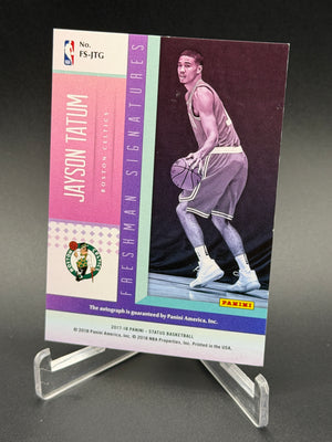 2017-18 Panini Status #FS-JTG Jayson Tatum Freshman Signatures Pink #/149
