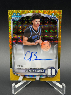 2025-26 Bowman Chrome #CPA-CB Cayden Boozer Auto Gold Geometric /50