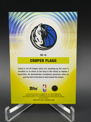 2025-26 Topps #SB-18 Cooper Flagg Sonic Boom Rookie RC