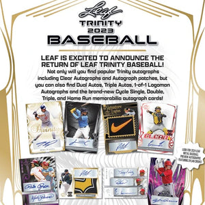 2023 -24 Leaf Trinity Baseball Hobby Box