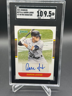 2021 Donruss #87S-AJ Aaron Judge Retro 1987 Signatures SGC 9.5