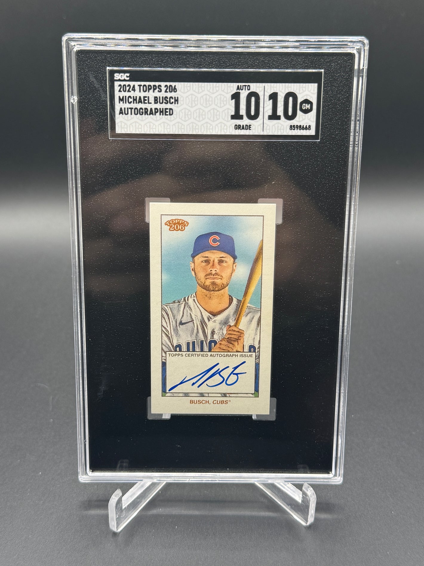 2024 Topps 206 #NNO Michael Busch Autographs SGC 10