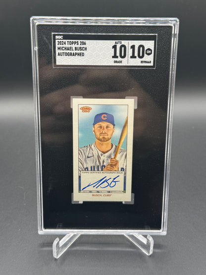 2024 Topps 206 #NNO Michael Busch Autographs SGC 10