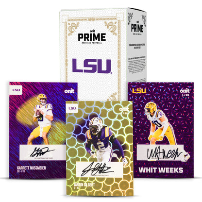 LSU Football 2025 Trading Cards - Prime Box (THREE Guaranteed Autographs)