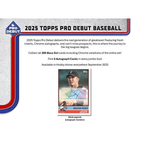 2025 Topps Pro Debut Baseball Hobby Jumbo Box