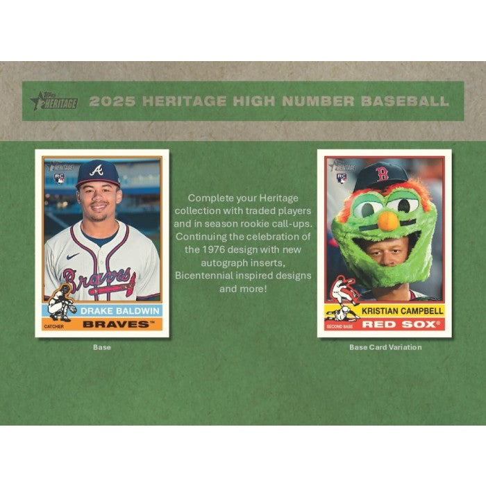 2025 Topps Heritage High Number Baseball Hobby 12-Box Case