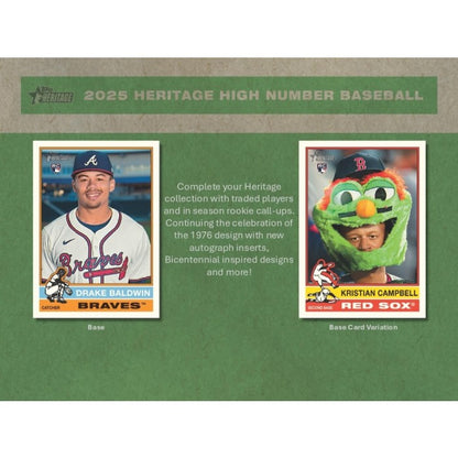 2025 Topps Heritage High Number Baseball Hobby 12-Box Case