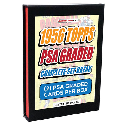 1956 TOPPS BASEBALL PSA GRADED COMPLETE SET BREAK – 2 CARDS PER BOX!