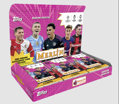 2023/24 Topps Chrome Merlin UEFA Club Competitions Soccer Hobby Box