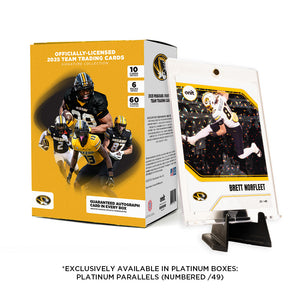 University of Missouri Football 2025 Trading Cards - Platinum Box (Guaranteed Autograph)