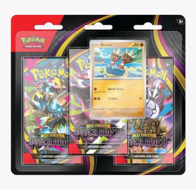 Pokemon Pitch Black 3-Pack Blister [Binacle] - ME05