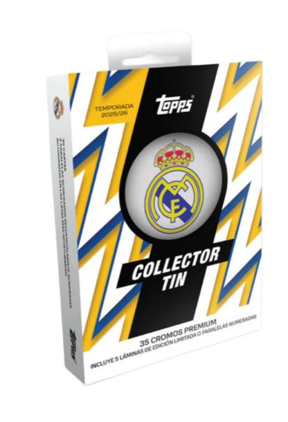 2025-26 Topps Soccer Real Madrid Collector Tin (Presell)