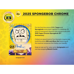 SpongeBob Chrome 25th Anniversary 7-Pack Blaster Box (Topps 2025)