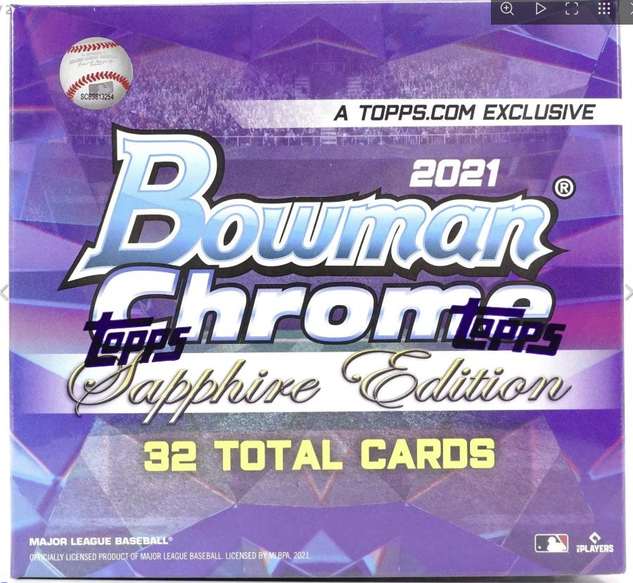 2021 Bowman Chrome Sapphire Edition Baseball Hobby Box