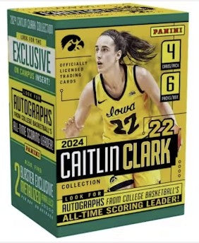 2024 Panini Caitlin Clark Collection Basketball 6-Pack Blaster Box (Metalized Parallels!)
