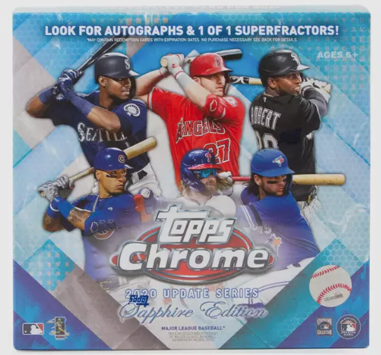 2020 Topps Chrome Update Series Baseball Sapphire Edition Factory Sealed Box