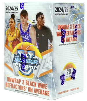 2024-25 Bowman University Chrome Basketball 7-Pack Blaster Box