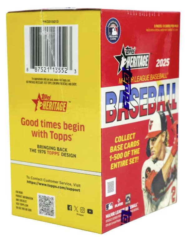 2025 Topps Heritage Baseball 8-Pack Blaster Box