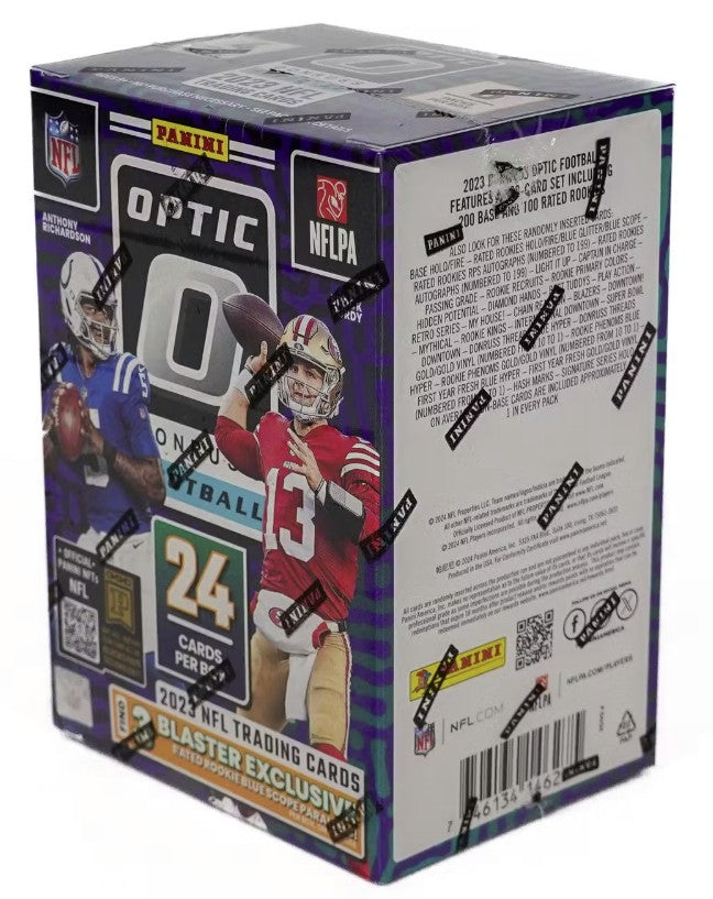 2023 Panini Donruss Optic Football 6-Pack Hobby Blaster Box (Blue Scope Parallels)