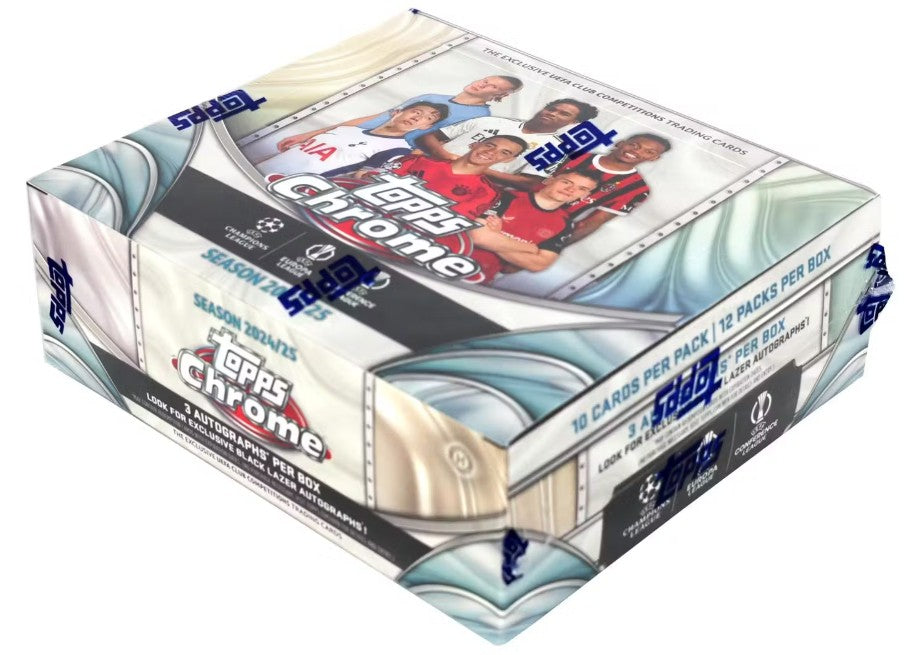 2024/25 Topps Chrome UEFA Club Competitions Soccer Hobby Jumbo Box