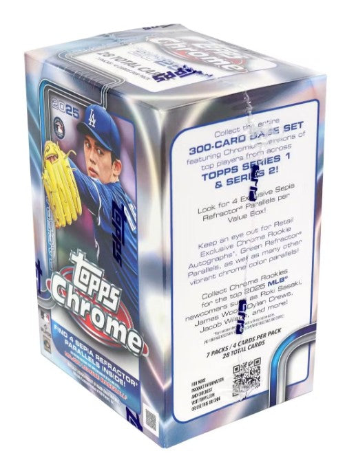 2025 Topps Chrome Baseball 7-Pack Blaster Box