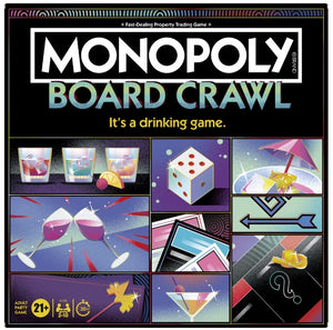 Monopoly Board Crawl Party Game, Official Monopoly Drinking Game for Adults Ages 21+