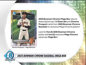 2025 Bowman Chrome Baseball Mega Box (Presell)