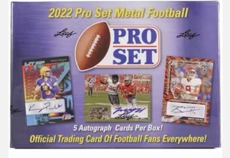 2022 Leaf Pro Set Metal Football Hobby Box