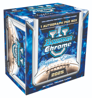 2025 Bowman University Chrome Football Sapphire Edition Box