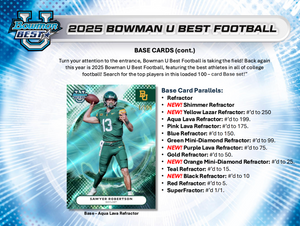 2025 Bowman University Best Football Hobby Box (Presell)