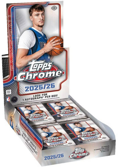 2025/26 Topps Chrome Basketball Hobby Box (Presell)